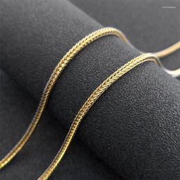 Chains Stainless Steel Hiphop Tail Chopin Chain Necklace For Women Men Gold Color Y2K Twist Foxtail Link Choker Neck Jewelry Collar