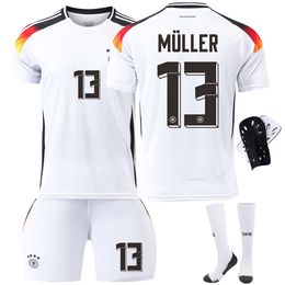 Soccer Sets/tracksuits Tracksuits Germany Home 13 Muller Cup Jersey 7 Havertz 8 Kroos Children's Set