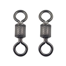 Accessories 200/500/1000PCS Fishing Impressed Rolling Swivel Brass+Stainless Steel Fishing Swivel Carp Bass Fly Fishing Hook Connector