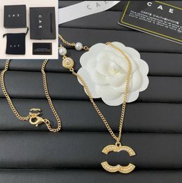 2024 New Gift Necklace Long Chain Pendant Necklace Fashion Weddings Love Charm Alloy Jewellery High Quality Gold Plated Necklace A26