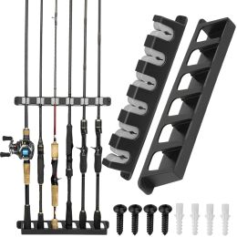 Accessories THKFISH Fishing Rod Holders ABS Plastic Vertical Wall Rod Rack Store Up to 6 Rods For Fishing Pole Holder Storage Tools