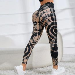 Women's Leggings Tie Dye Sports Leopard Print High Waist Seamless Thin Fitness Pants Push Up Yoga Leggins Gym Workout Tights