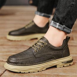 Casual Shoes Mens Handmade Loafers Round Toe Classic Retro Men Genuine Leather Cargo Work Boots Business Sneakers