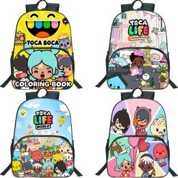 Backpacks Toca Boca Life World Backpack Toca Boca Schoolbags Boys Girls Anime Rucksack Teens Bookbag Toca Life World Bagpacks kids Mochila