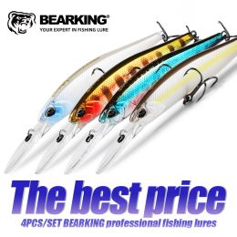 Accessories BEARKING Hot sales 4pcs/set 100mm 16g Dive1.83m Fishing Lures Hard Lure Pike Artificial Bait Fishing Tackle Bass Trout