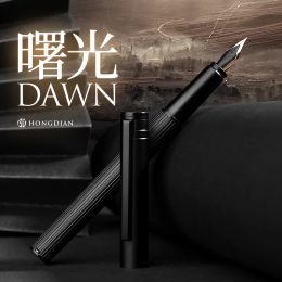 Pens LT Hongdian H1 Shuguang Metal Fountain Pen Aluminium Alloy Exquisite Nib EF/F 0.4/0.5/0.7mm Business Office Writing Ink Pen