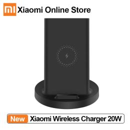 Chargers New Xiaomi Vertical Wireless Charger 20W Max with Flash Charging Qi Compatible Multiple Safe Stand Horizontal for Mi 9 Pro