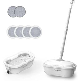 Electric Spin Mop with Bucket Cordless LED Headlight and Water Spray Up to 60 mins Floor Cleaner 240408