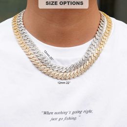 Iced Out Vvs Moissanite Diamond Pass Test Rapper Jewellery 14k Gold Plated 925 Silver Cuban Link Chains