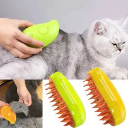 Grooming New Cat Dog Grooming Comb Electric Spray Water Spray Kitten Pet Comb Soft Silicone Depilation Cats Bath Brush Grooming Supplies