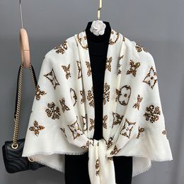 Simple Warm Versatile Thin Large Kerchief Light Luxury Elegant Soft Skin-Friendly Air-Conditioned Room Shawl Outer Match Cloaks