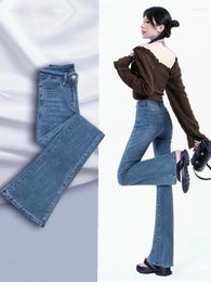Women's Jeans Micro La Summer Thin Autumn Fit 2024 High Waist Slim Small Flare Pants