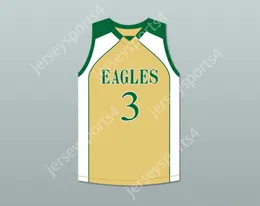 CUSTOM Number Mens Youth/Kids CJ MCCOLLUM 3 GLENOAK HIGH SCHOOL GOLD BASKETBALL JERSEY 2 TOP Stitched S-6XL