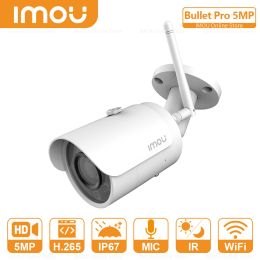 Cameras IMOU Bullet Pro 5MP Wifi IP Camera Outdoor FullMetal Case Human Vehicle Detection BuiltIn Mic IP67 Weatherproof 30m IR Distanc