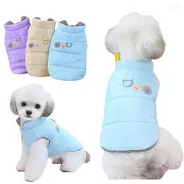 Dog Apparel Winter Clothes Puppy Warm Jacket Pet Coat For Small Medium Dogs Cats With D-ring Vest Chihuahua Clothing