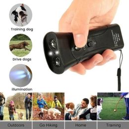 Deterrents LED Ultrasonic AntiBark Aggressive Dog Pet Repeller Barking Stopper Deterrent Train 2 in 1 Double Head Stop Bark Deterrents