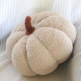 Dolls RiceWhite Pumpkin Plush Toy Pillow for Kid Cute Plant Soft Stuffed Doll Holidays Props Throw Pillow for Kid Cushion