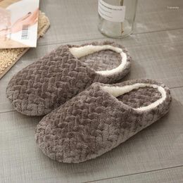 Slippers Women's Home Shoes Simple Solid Color Plush Indoor Comfortable Lightweight Winter Warm Slides