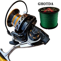 Accessories Fishing Reel Spinning With Fishing Line Kit 9000 10000 12000Series Metal Spool Spinning Wheel for Sea Fishing Carp Fishing Coil