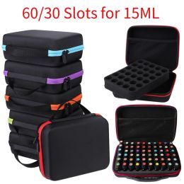 Bags 30 Slots Essential Oil Case Storage Bag 10ML 15ML Portable Travel Carrying Box Organizer Perfume Nail Polish Carrying Holder