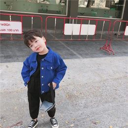 Jackets Children's Jacket Autumn Boy's Denim Top Kids Roupa Infantil Pra Menino