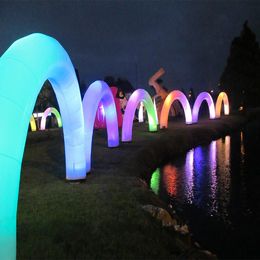 wholesale Hot Gorgeous Outdoor Inflatable Rainbow Door/Lighting Arch with RGB Light