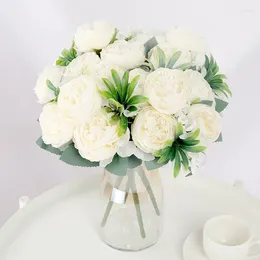 Decorative Flowers Korean Style Small Bouquet For Home Decoration Simulation Living Room Wedding Pography Props