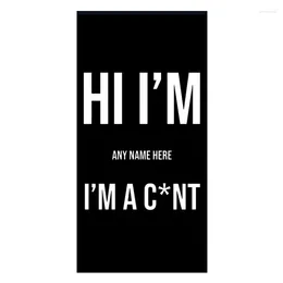 Towel 7 Colours Black White Personalised I'm A C Nt Microfibre Beach Funny Joke Gift Humour Custom Sport Bath Gym For Adult