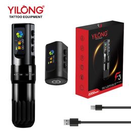 Yilong Wireless Tattoo Machine Pen Portable Adjustable Stroke With Battery Motor High Quality Professional Makeup Tattoo Machine 240409