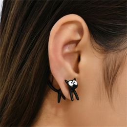 Funny Small Black Cat Earring for Women Girl Fashion Cute Animal Kitten Earrings Fashion Party Festival Piercing Jewellery