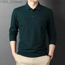 Men's Shirts Spring/Summer Mens Zipper Collar Solid Button Long sleeved Shirt Underwear Commuter Top yq240422