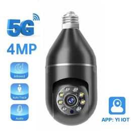 Cameras YI IOT 5G 2.4G Dual Band 4MP Full Color Night Vision E27 Bulb Wifi Camera Two Way Audio Auto Tracking Smart Home Security Camera