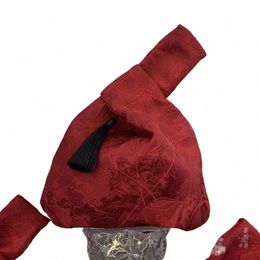 red Colour Tote Bag High Quality Large Capacity Reusable Shop Bag Wide Stripe Wrist Bag Z3s5#