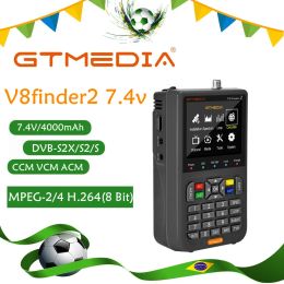 Receivers GTMEDIA V8 Finder 2 SatFinder Digital Satellite Finder DVB S/S2/S2X HD 1080P Receptor TV Signal Receiver Sat Decoder