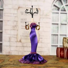 Jewellery Pouches Princess Necklace Mannequin Display Stand Luxury Ring Rack Ribbon Elegant Earrings Holder