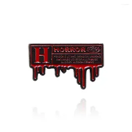 Brooches Halloween Headstone City Rated H For Horror Brooch Enamel Pin Metal Badges Lapel Pins Denim Jacket Jewellery Accessories