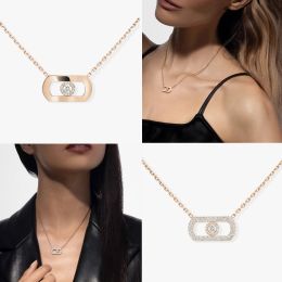 Necklaces S925 Luxury jewelry So Move Series Silding Gold Pendent Necklace New Versatile Free Shipping Classic European and American style