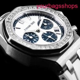 AP Titanium Wrist Watch Royal Oak White Face Blue Eyes Ap26231ST Automatic Mechanical Womens dial 37mm Timepiece