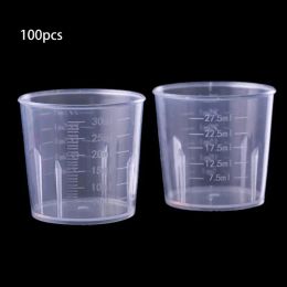 &equipments 100Pcs 30ML Epoxy Resin Plastic Measuring Cups Kit Resin Mould Jewellery Making Dropship