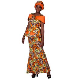 Dresses New Style African Clothes For Women Real Wax Print 100% Cotton Dresses WY3113