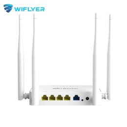 Routers Wiflyer 300Mbps Wi Fi Router Wireless Wifi For 4G USB Modem Russian Menu Omni II Openwrt Stable Wifi Signal 4*Antenna