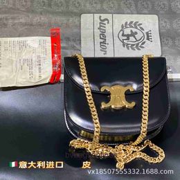 High end Designer bags for women Celli New Teen Half Round Old Flower Saddle Bag Womens Crossbody Chain Bag original 1:1 with real logo and box