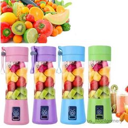 Juicers 6 Blades Mini Wireless Juicer Household Fruit Cup Electric Multifunction Juice Blender Fresh Juice 380ml USB Blender Mixer Cup