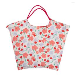 Evening Bags Ladies Tote Floral Printed Shopping Bag Large Capacity Reusable Simple Fashion Portable Casual For Teenager Girls