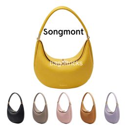 Fashion Songmont crescent Designer bag strap Womens mens Luxurys handbag CrossBody half moon Bags Totes Removable shoulder sling satchel calfskin Clutch