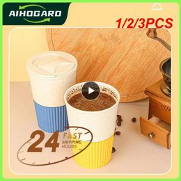 Water Bottles 1/2/3PCS Coffee Cup Large Capacity High-value With Lid Modern Minimalist 380ml Portable Household Drinkware
