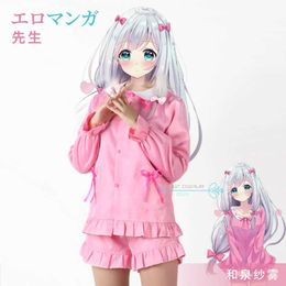 Anime kostiumy izumi sagiri cosplay anime erromanga sensplay cosplay come izumi sagiri rola Play Bedgown Wig Full Set Anime Stroje Y240422