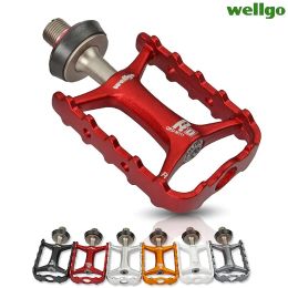 Lights Wellgo Original M111 Quick Release Nonquick Release Bicycle Pedals Road Bike Ultralight Pedal Mtb Cycling Bearing Pedals