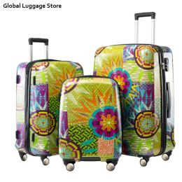 Carry-Ons 20"24"28 inch oversized universal wheel trolley case ABS printing dropresistant and scratchresistant suitcase suit