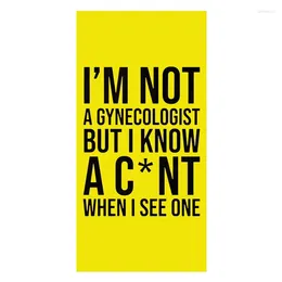 Towel 6 Colors Funny I'm Not A Gynecologist Microfiber Beach Swimming Towels Know C NT Rude Joke Humor Gift Sport Spa For Adult